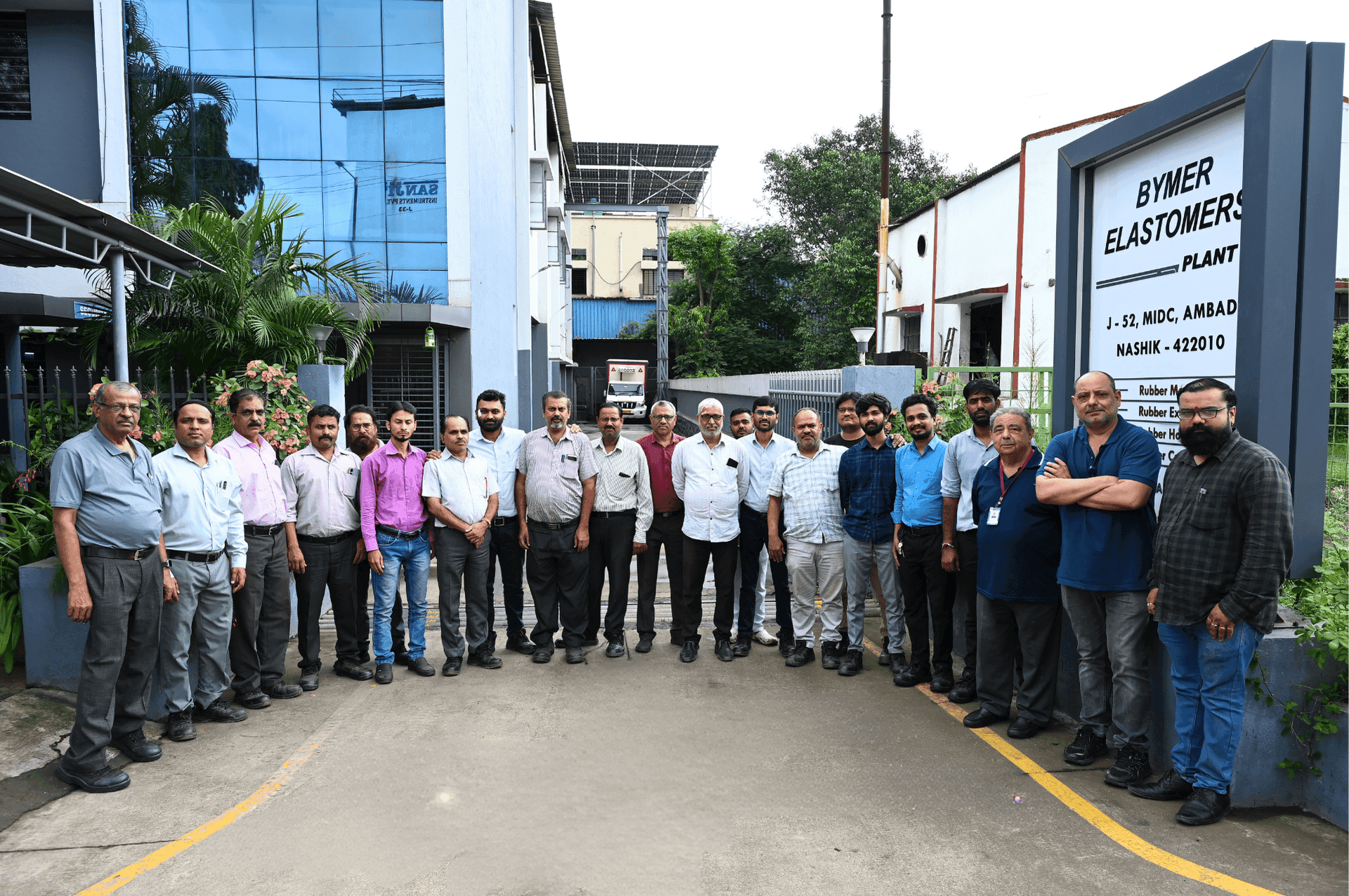 Bymer Elastomers team at Nashik manufacturing plant